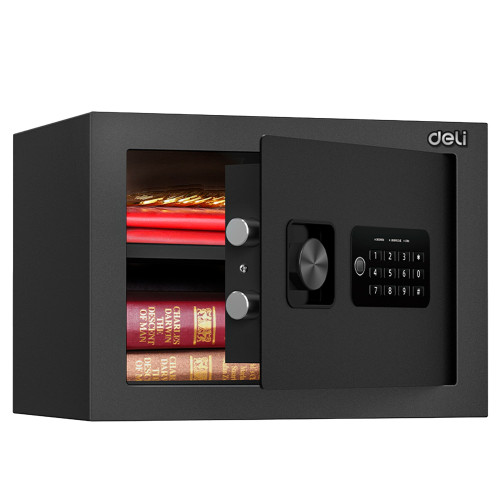 Сейф DELI "ET530" электронный замок + ключ, 350х250х250 мм, 5,3 кг, черный Сейф DELI "ET530" электронный замок + ключ, 350х250х250 мм, 5,3 кг, черный