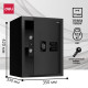 Сейф DELI "ET534" электронный замок + ключ, 350х330х420 мм, 12,9 кг, черный