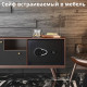 Сейф DELI "ET540" электронный замок + ключ, 350х250х250 мм, 8,5 кг, черный