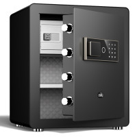 Сейф DELI "ET571" электронный замок + ключ, 380х320х450 мм, 19,6 кг, черный