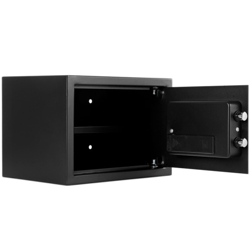 Сейф KUVERT "25ELB" электронный замок + ключ, 350х250х250 мм, 5.5 кг, черный