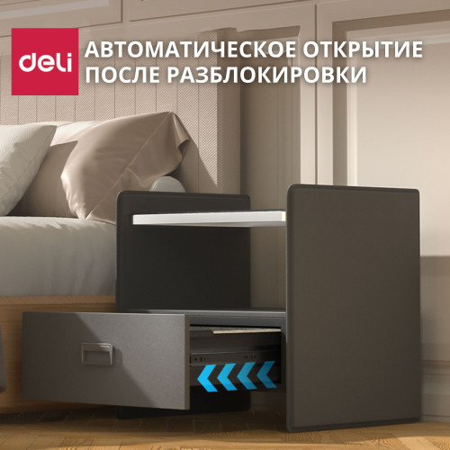 Сейф мебельный DELI "AE300" биометрический + электрон.замок + ключ, 520х425х490 мм, 25,7 кг, серый Сейф мебельный DELI "AE300" биометрический + электрон.замок + ключ, 520х425х490 мм, 25,7 кг, серый