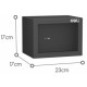 Сейф мебельный DELI "ET560" ключевой замок, 230х170х170 мм, 1,8 кг, черный