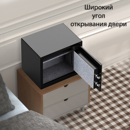 Сейф огнестойкий DELI "ET586" электронный замок + ключ, 380х300х300 мм, 18,3 кг, черный Сейф огнестойкий DELI "ET586" электронный замок + ключ, 380х300х300 мм, 18,3 кг, черный