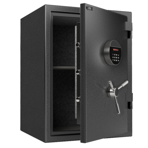 Сейф огнестойкий DELI "ET601" электронный замок + ключ, 450х400х600 мм, 53 кг, серый Сейф огнестойкий DELI "ET601" электронный замок + ключ, 450х400х600 мм, 53 кг, серый