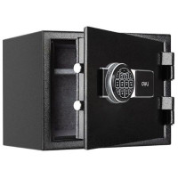 Сейф огнеупорный DELI "ET586" электронный замок + ключ, 380х300х300 мм, 18,3 кг, черный