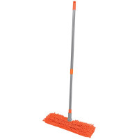 Швабра OfficeClean Professional двусторонняя, телескопич. ручка 70-120 см, МОП микрофибра 40 см