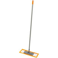 Швабра OfficeClean Professional, ручка 110 см, насадка плоская, микрофибра, 40х10 см