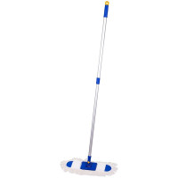 Швабра-рамка OfficeClean Professional, телескоп.ручка макс. 130 см, насадка ворс, хлопок, 40х11 см