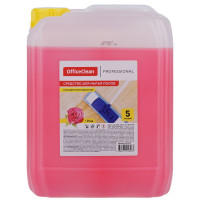 Средство для мытья полов OfficeClean Professional "Роза", концентрат, канистра, 5 литров