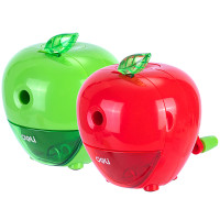 Точилка DELI "Blooming" Apple механическая, 1 отверстие, с контейнером, ассорти 