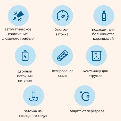 Точилка DELI "VA5" электрическая, с контейнером, черная Точилка DELI "VA5" электрическая, с контейнером, черная