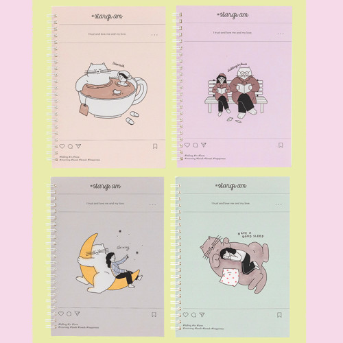 Записная книжка DELI "Stangram" на спирали, А5, 60 листов в линейку, ассорти Записная книжка DELI "Stangram" на спирали, А5, 60 листов в линейку, ассорти