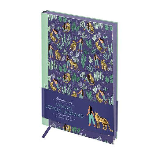Записная книжка Greenwich Line "Vision. Lovely leopard", А5 80 л., кожзам, тон.блок, цв.срез, клетка Записная книжка Greenwich Line "Vision. Lovely leopard", А5 80 л., кожзам, тон.блок, цв.срез, клетка