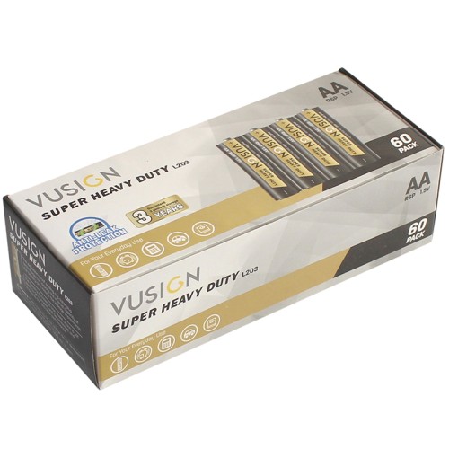 Батарейки DELI "VUSIGN" Super Heavy Duty, R6P, 1.5V, AA, 4 шт/упак