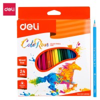 Карандаши цветные Deli  "ColoRun", 24 цвета, картон