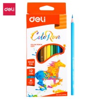 Карандаши цветные Deli  "ColoRun", 12 цветов, картон