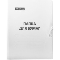 Папка с завязками OfficeSpace, А4 формат, немелованный картон, 220 гр, белая