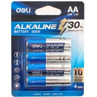 Батарейки DELI Alkaline, LR6, 1.5V, AA, 4 штуки в блистере