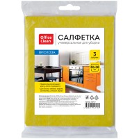 Салфетка из вискозы OfficeClean, 30х38 см, 3 штуки в упаковке