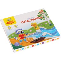 Пластилин Мульти-Пульти "Енот в сказке" 10 цветов, 120 гр., со стеком, картон