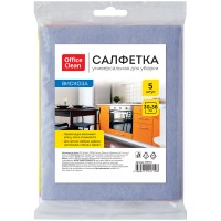 Салфетка из вискозы OfficeClean, 30 х 38 см, 5 штук в упаковке