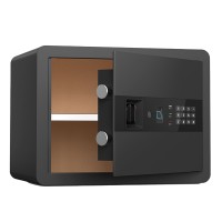 Сейф DELI "AE210" биометрический + электронный замок + ключ + Wi-Fi, 300х400х300 мм, 11 кг, черный