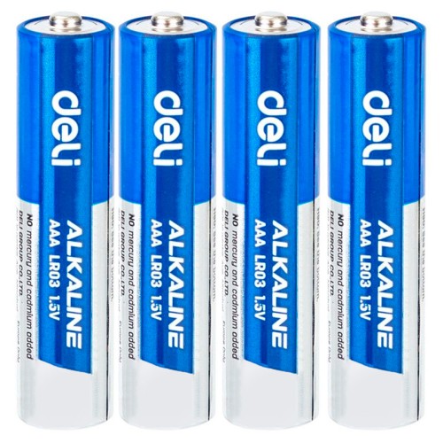 Батарейки DELI Alkaline, LR03, 1.5V, AAA, 4 шт/упак