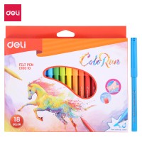 Фломастеры Deli "ColoRun", 18 цветов, картон