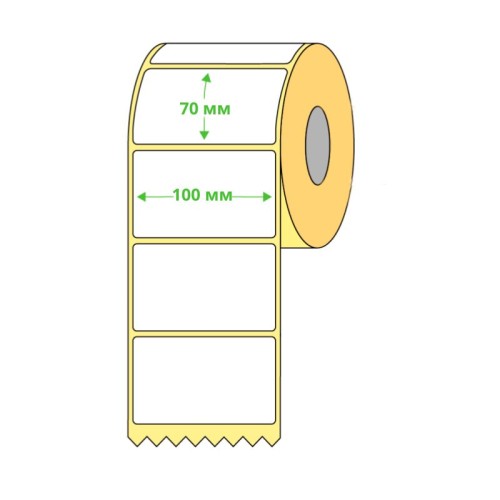 Термоэтикетки 100 х 70 мм (1000 шт/рул)