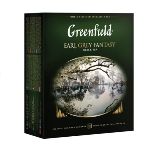 Чай Greenfield Earl Grey Fantasy черный с бергамотом, 100 пакетиков