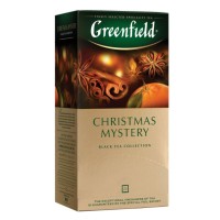 Чай Greenfield Christmas Mystery черный с корицей, 25 пакетиков