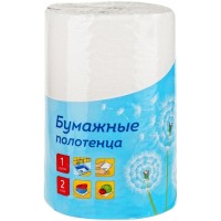 Полотенца бумажные OfficeClean "XXL", 2-слойное, 35 м/рул., тиснение, белые, 1 рул/упак