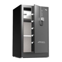 Сейф DELI "AE582-Z" биометрический + электронный замок + ключ, 800x480x420 мм, 41 кг, черный