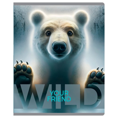 Тетрадь общая BG "Wild", А5, 48 листов в клетку, на скрепке