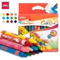 Мелки восковые Deli "ColoRun", пастельные, 12 цветов, картон