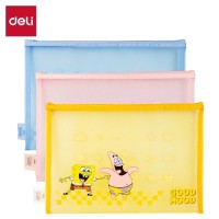 Папка-конверт на молнии Deli "SpongeBob", А4, сетка, ПВХ,  ассорти